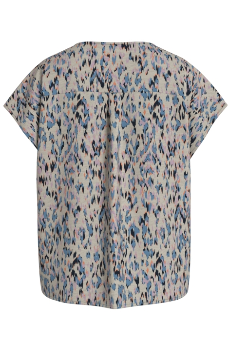 Vila vilimia leo s/s v-neck top/lc